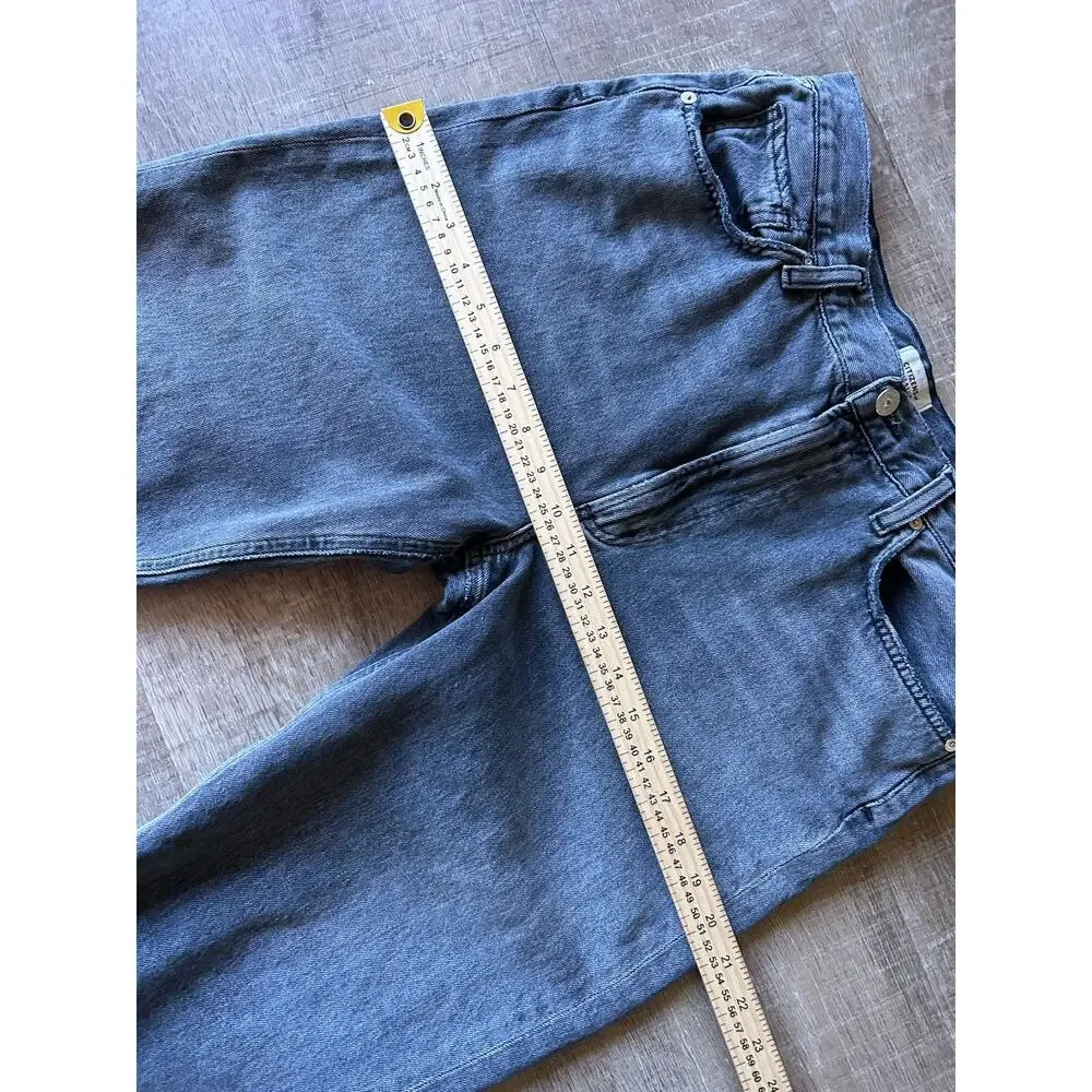 Citizens of Humanity Daphne Crop Jeans 30 Black High Rise Raw Hem Women - Picture 11 of 16